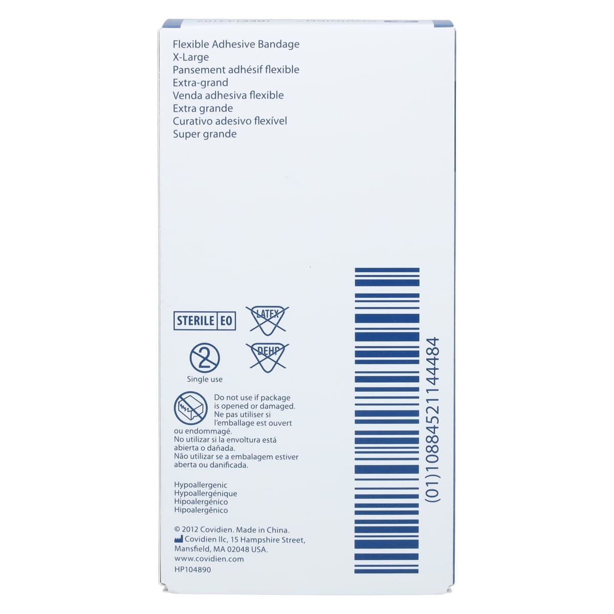 Curity Adhesive Bandage Fabric Patch, 2" x 3.75", Tan, Sterile, 50/Box thumbnail 5