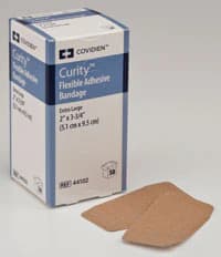 Curity Adhesive Bandage Fabric Patch, 2" x 3.75", Tan, Sterile, 50/Box thumbnail 2