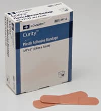 Curity Plastic Adhesive Bandage, 3/4" x 3", Tan, Sterile, 50/Box thumbnail 2