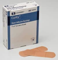 Curity Adhesive Bandage, Plastic, Sheer, Sterile, 1" x 3", 50/Box thumbnail 2