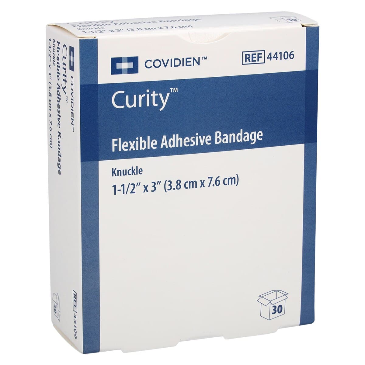 Curity Adhesive Bandage Fabric Knuckle, 1.5" x 3", Tan, Sterile, 30/Box thumbnail 2