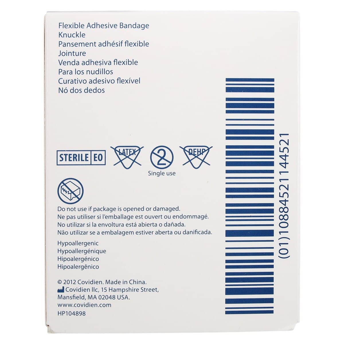 Curity Adhesive Bandage Fabric Knuckle, 1.5" x 3", Tan, Sterile, 30/Box thumbnail 5