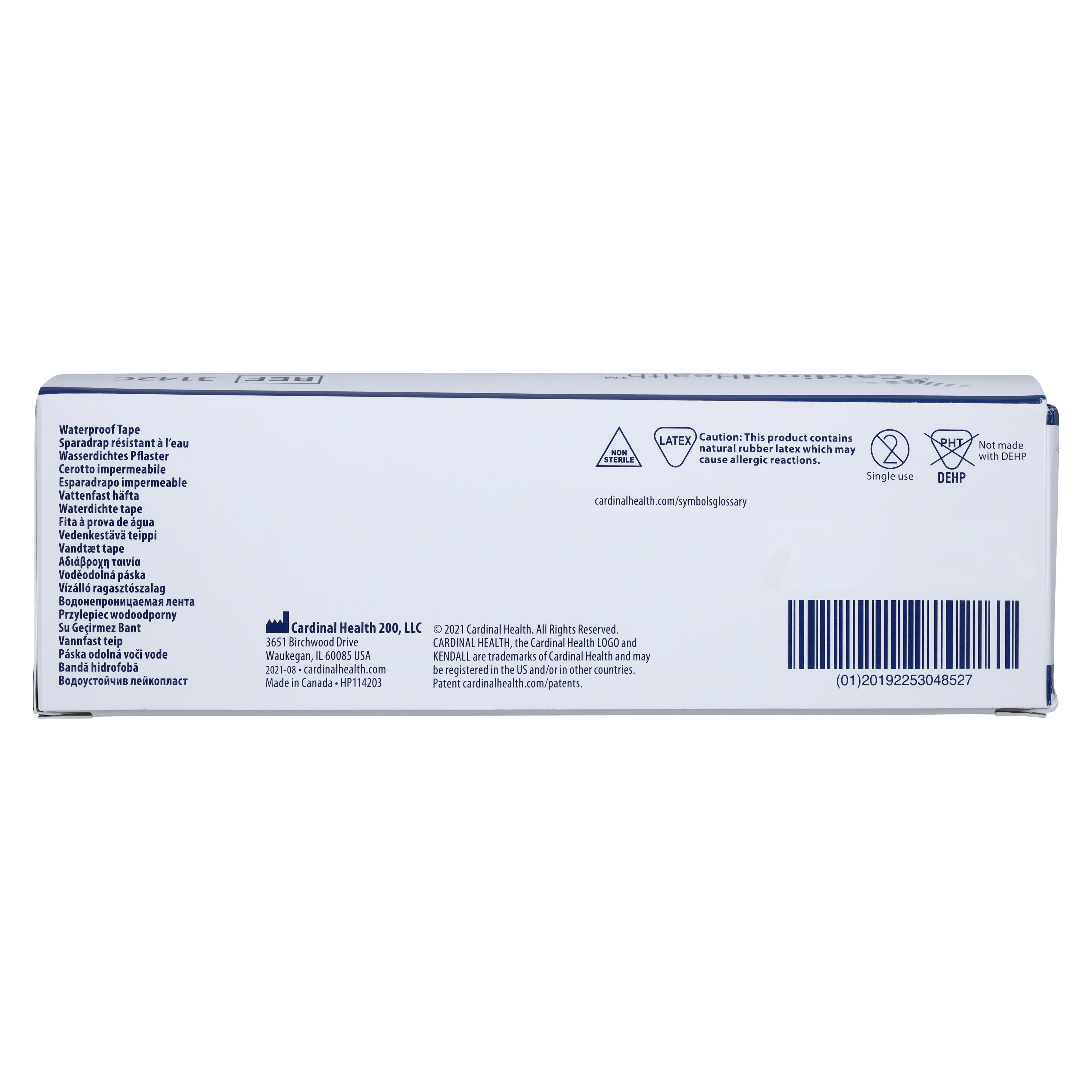 Kendall Waterproof Cloth Tape, White, 1" x 10 yd, Non-Sterile, 12/Box thumbnail 4
