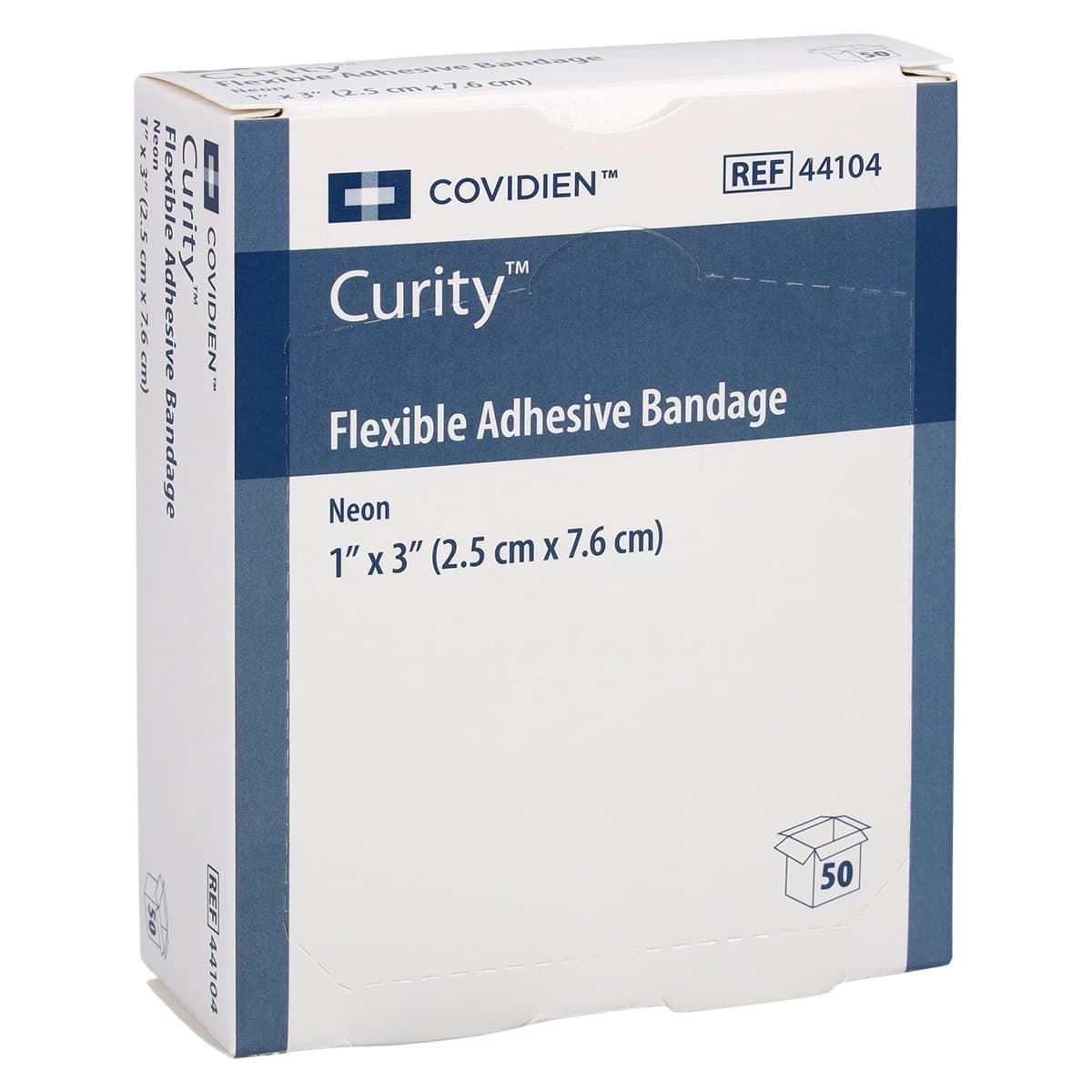 Curity Flex Fabric Adhesive Bandages, Neon Strips, 1" x 3", Sterile, 50/Box thumbnail 2