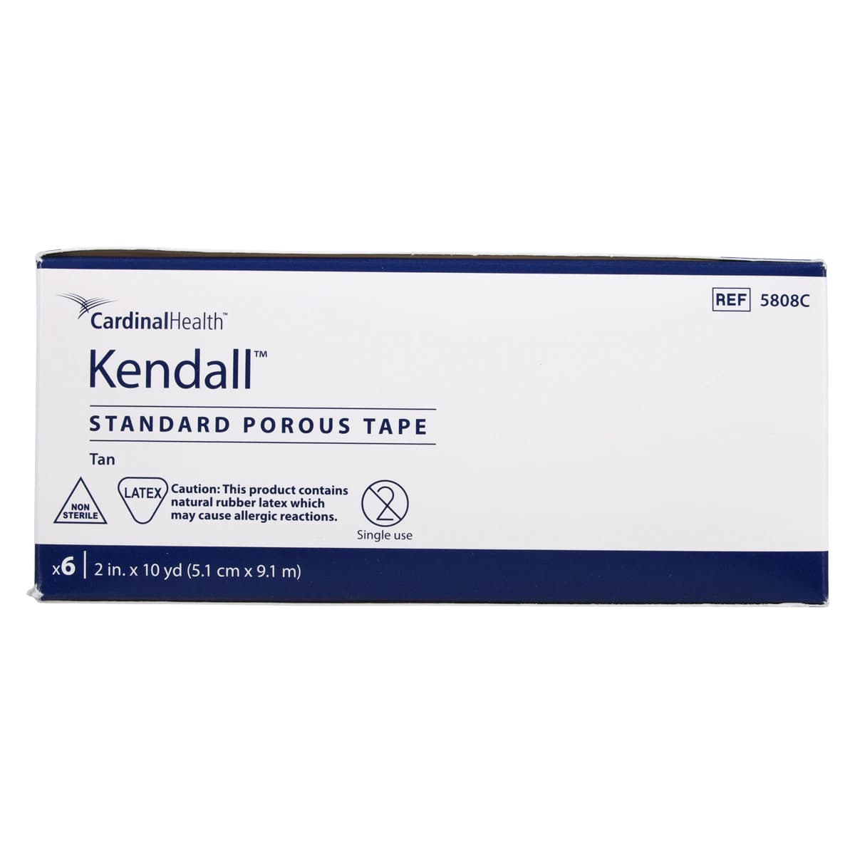 Kendall Cloth Tape, 2" x 10 yd, Tan, Non-Sterile, 6/Box thumbnail 4