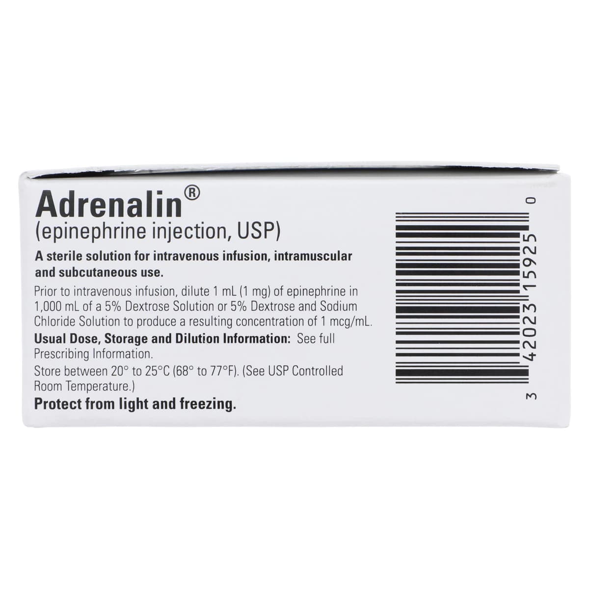 Adrenalin Injection 1mg/mL (1:1000), Single Dose Vial, 1mL, 25/Package thumbnail 7