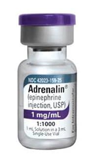 Adrenalin Injection 1mg/mL (1:1000), Single Dose Vial, 1mL, 25/Package thumbnail 2