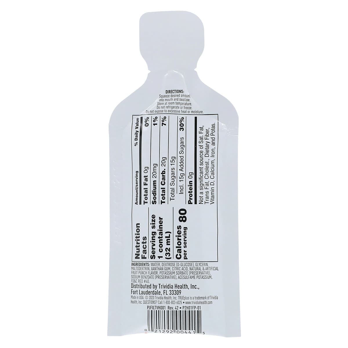 TRUEplus Gel Glucose 15gm, Fruit Punch, 6/Pack thumbnail 4
