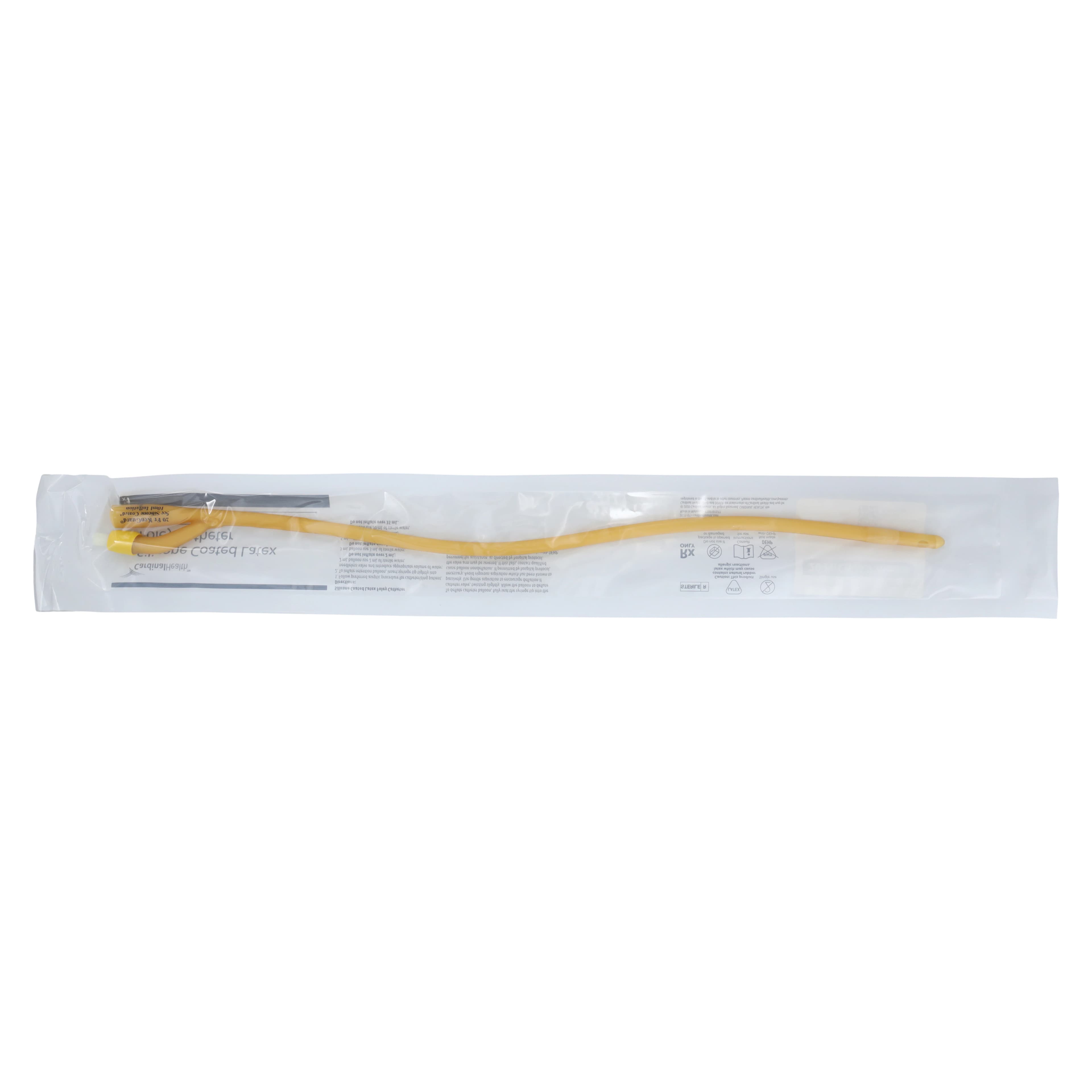 Dover 2-Way Foley Catheter, Silicone Coated Latex, 20 Fr, 5 cc Balloon, Straight Tip, Sterile, 3565 thumbnail 3