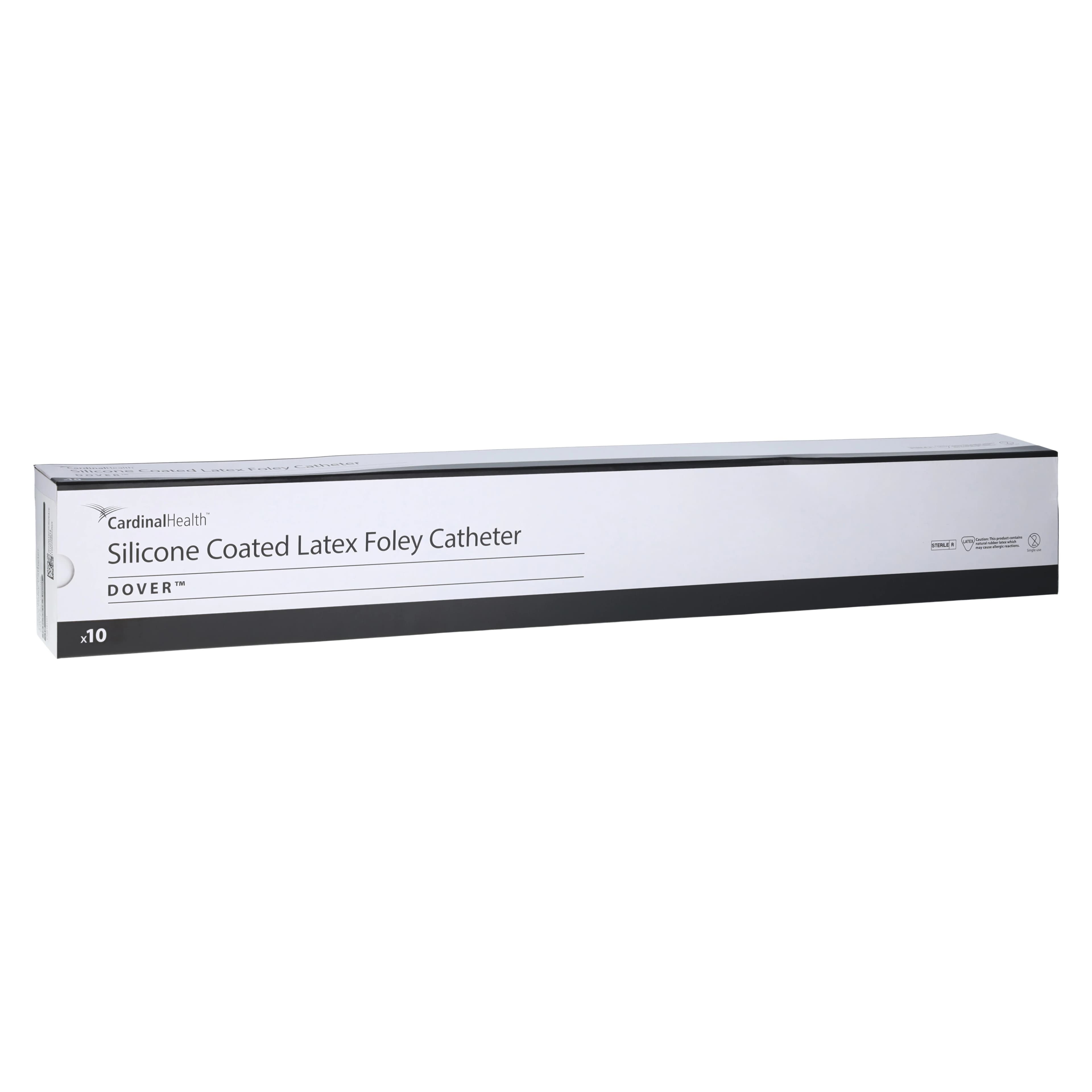 Dover 2-Way Foley Catheter, Straight Tip, Silicone Coated, 16 Fr, 30 cc, 3601 - Catheter Foley 30cc - Image 1