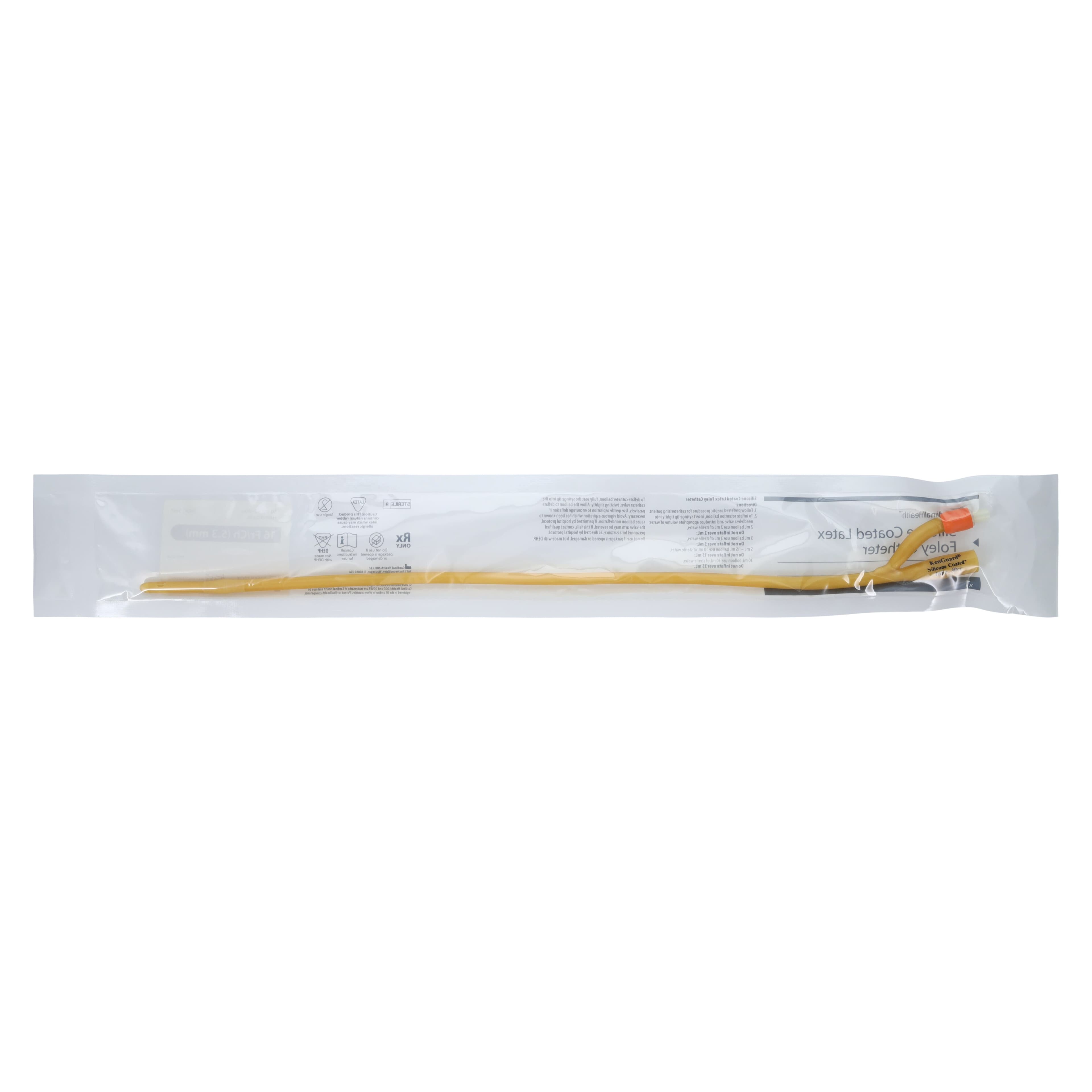 Dover 2-Way Foley Catheter, Straight Tip, Silicone Coated, 16 Fr, 30 cc, 3601 thumbnail 3