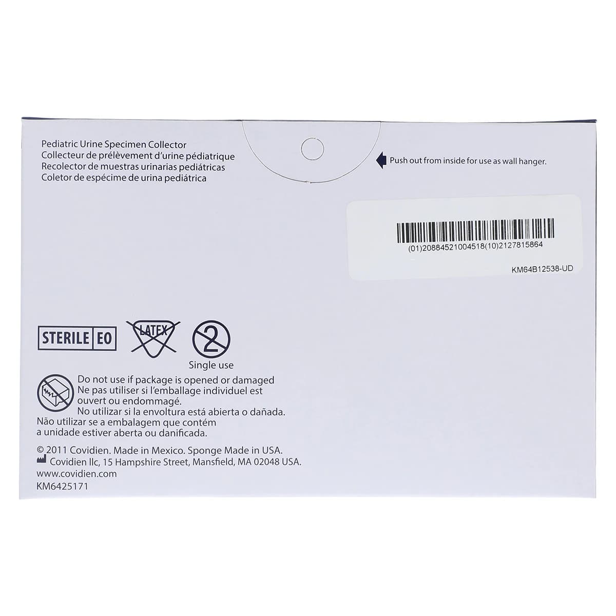 Dover Urine Specimen Collector, 100 mL, Sterile, Clear, Pediatric, 30/Box thumbnail 5