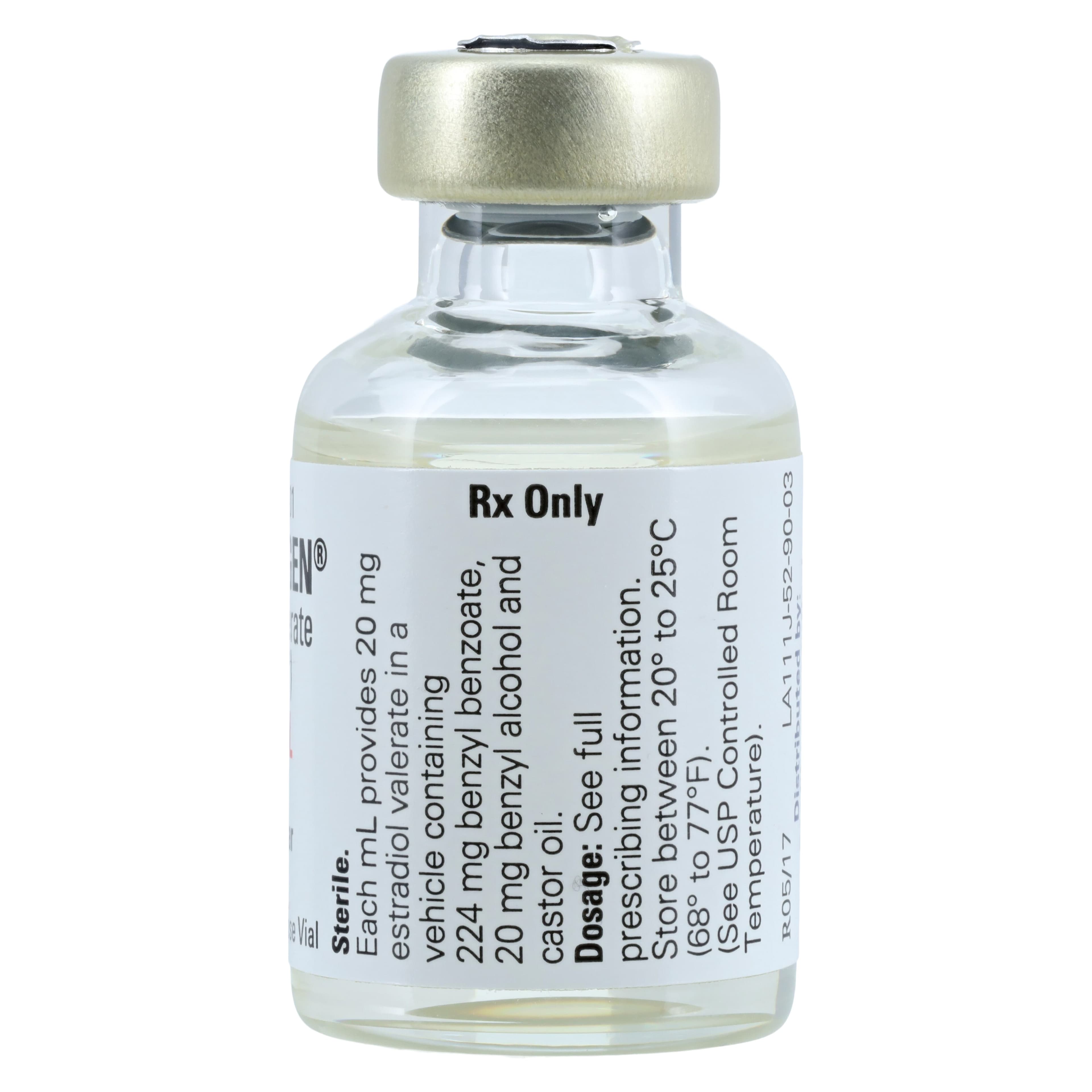 Delestrogen (Estradiol Valerate) Injection, 20 mg/mL, 5 mL Multi-Dose Vial thumbnail 4
