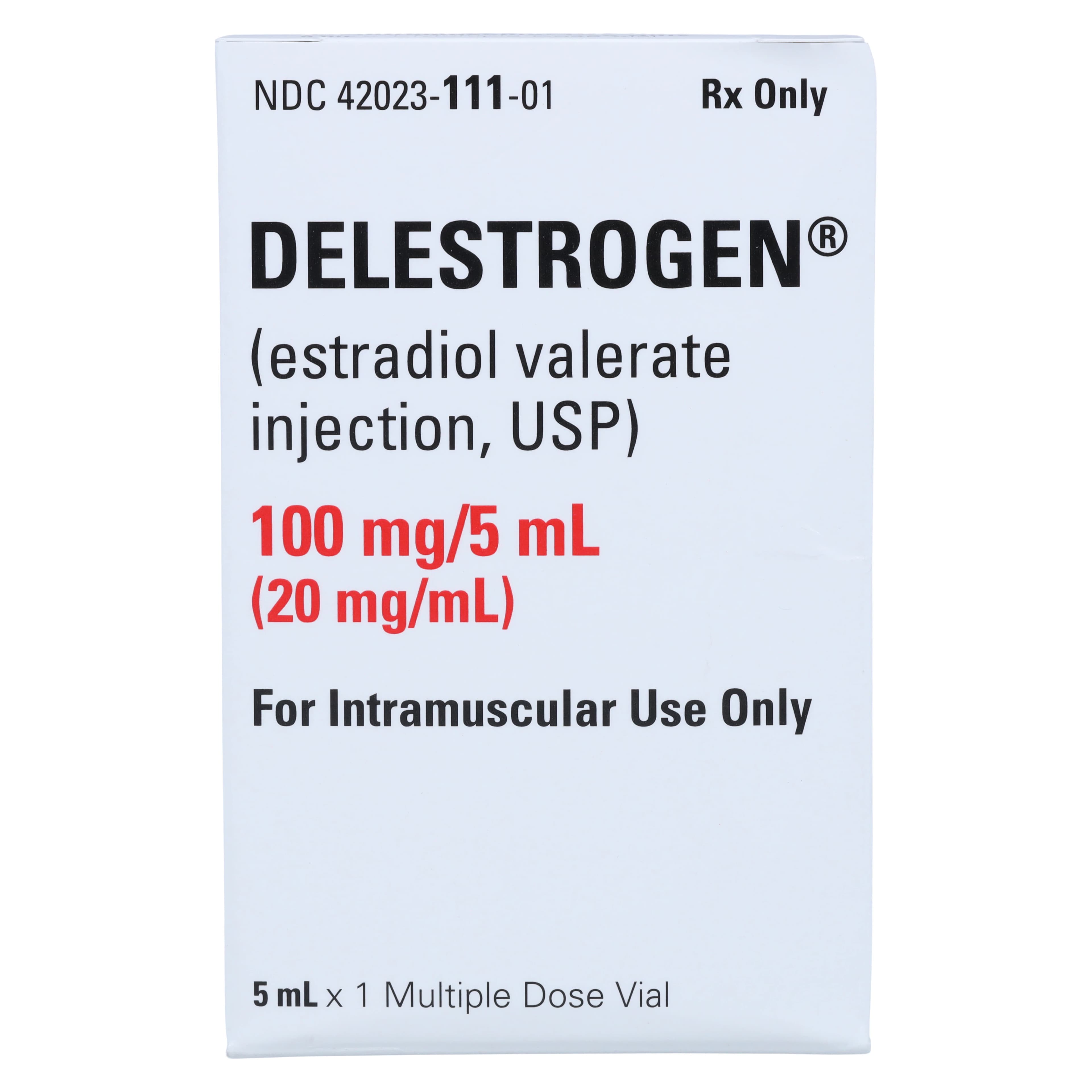 Delestrogen (Estradiol Valerate) Injection, 20 mg/mL, 5 mL Multi-Dose Vial thumbnail 6