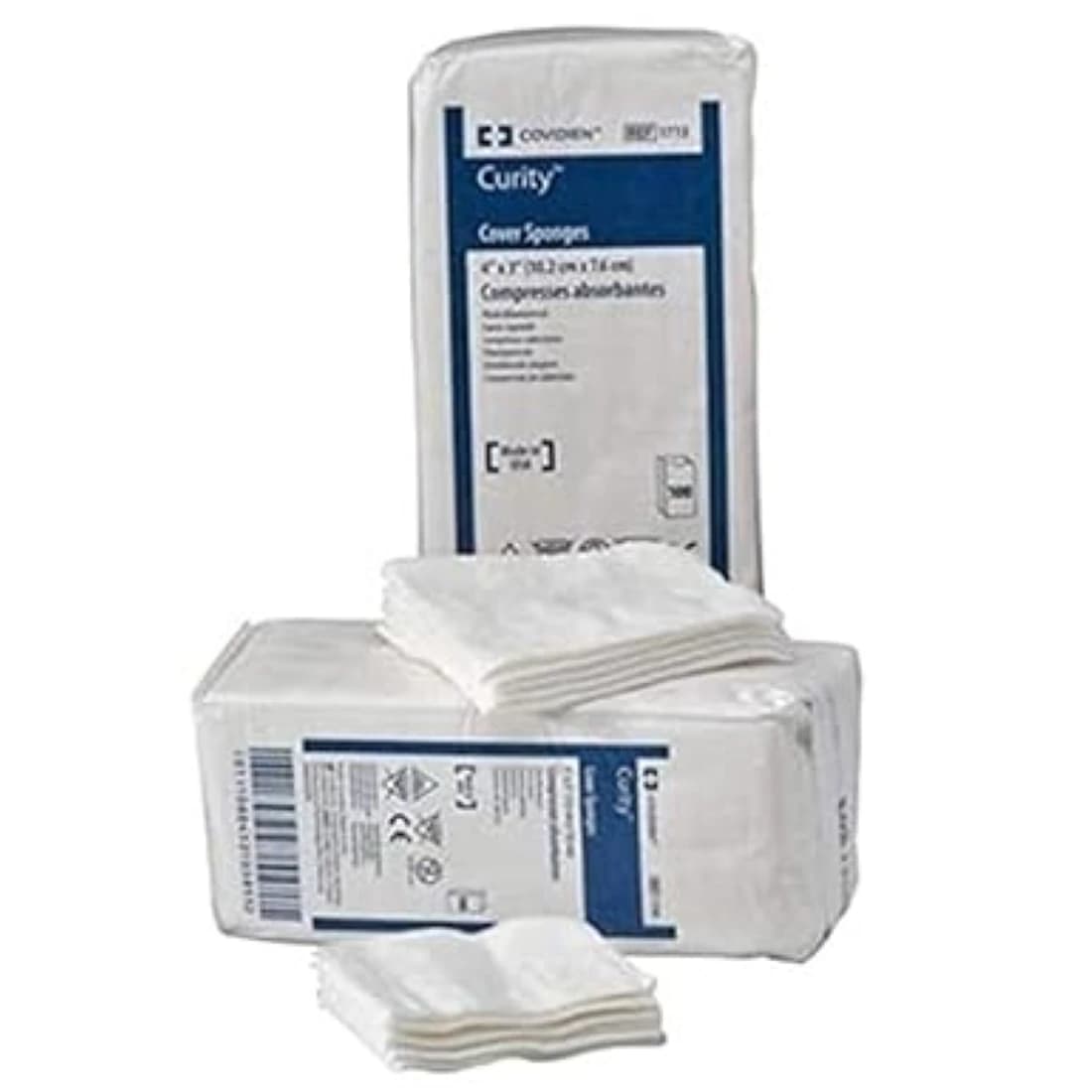 Curity Cellulose Fiber Cover Sponge, 3x3", Non-Sterile, Latex-Free - Sponge Cover Curity Nonwvn NS - Image 1