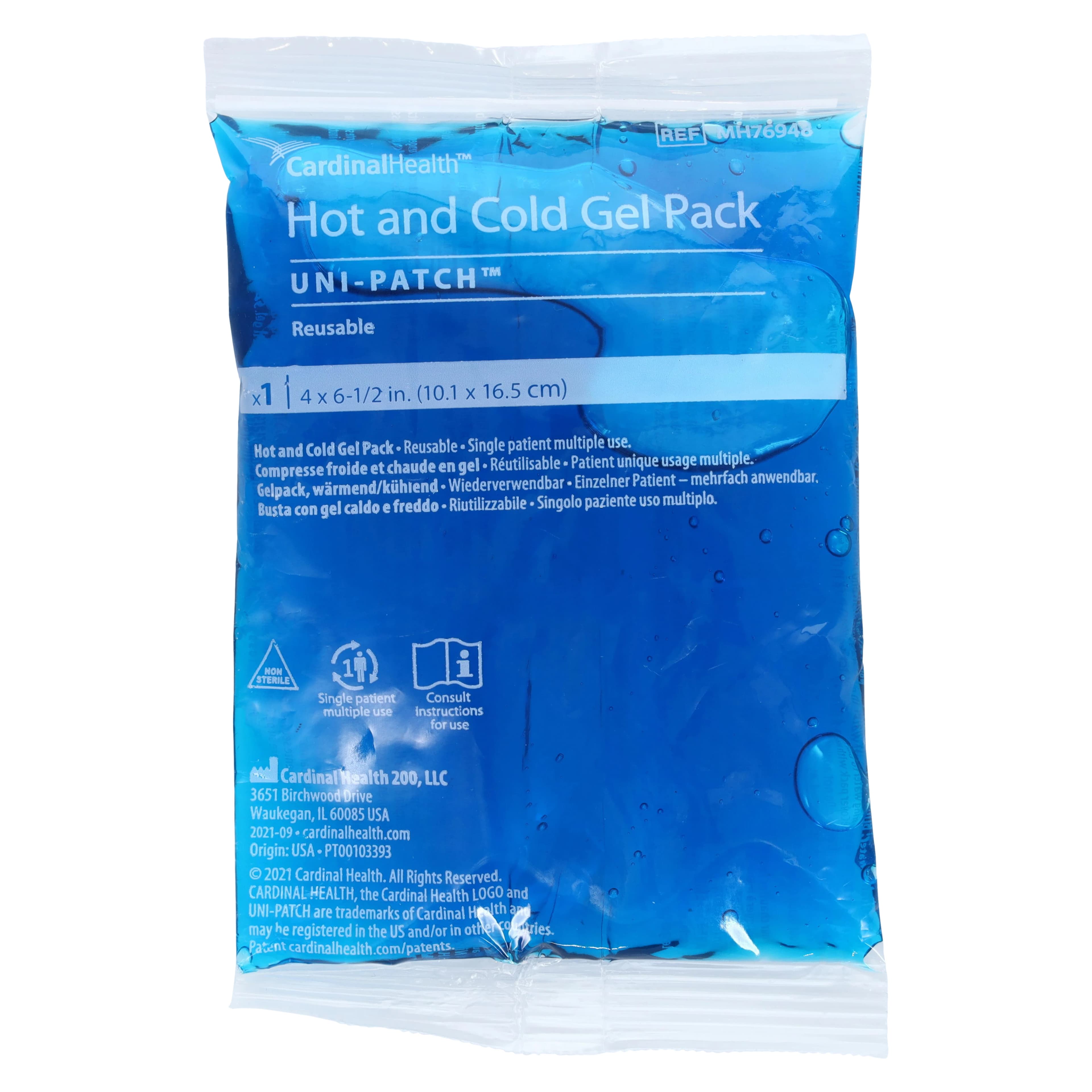 Versa-Pac Reusable Hot/Cold Gel Pak, 4x6.5" Small - Versa-Pac Reusable H/C Gel Pak - Image 1
