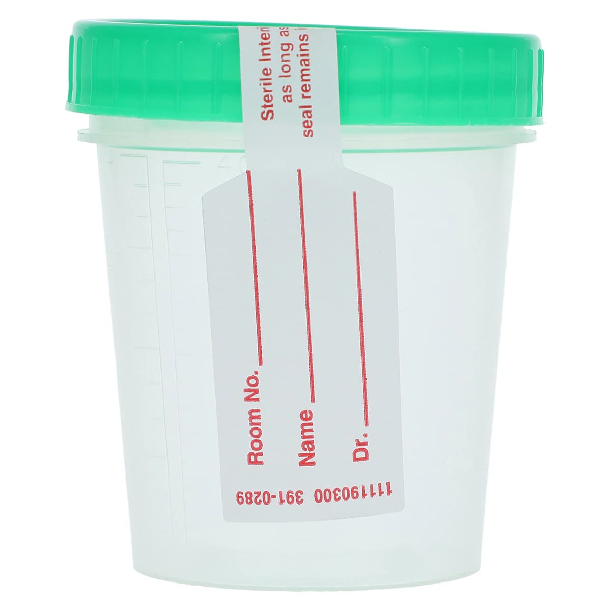 Cardinal Health Specimen Container, Sterile, 4 oz, Translucent with Green Cap, Leakproof, 100/Case - Specimen Container Sterile - Image 1