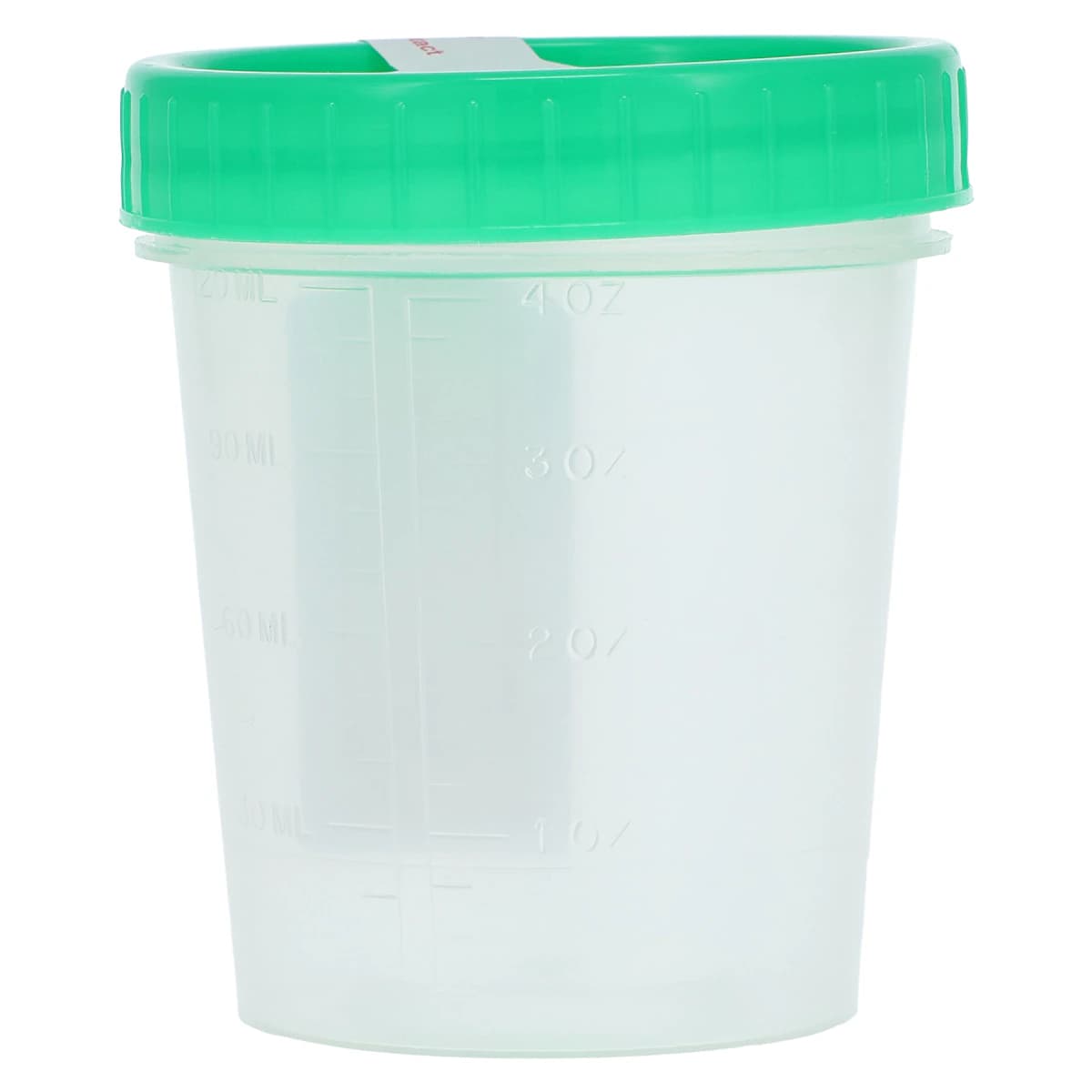 Cardinal Health Specimen Container, Sterile, 4 oz, Translucent with Green Cap, Leakproof, 100/Case thumbnail 2