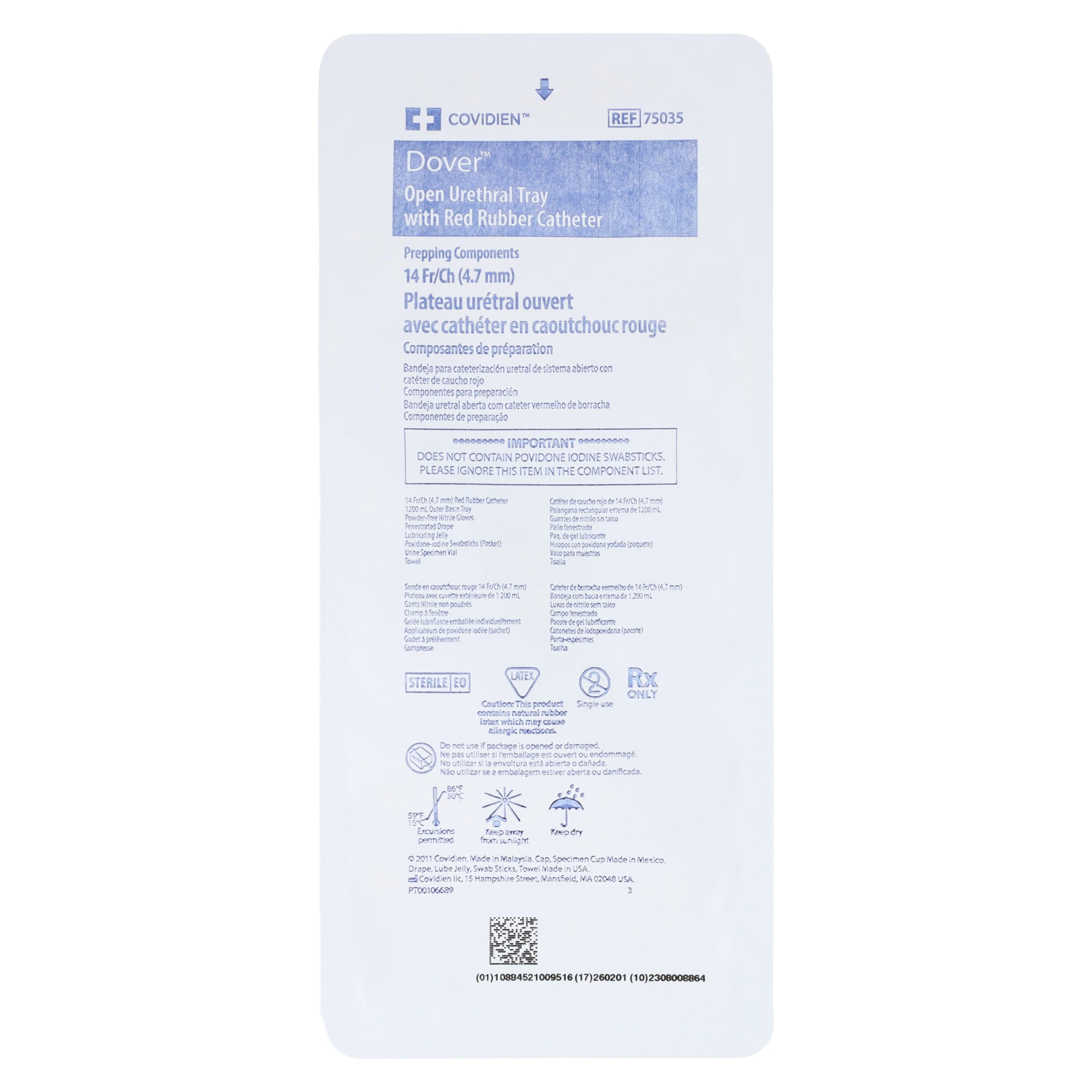 Dover Urethral Catheter Tray, 14 Fr - Urethral Catheter Tray - Image 1