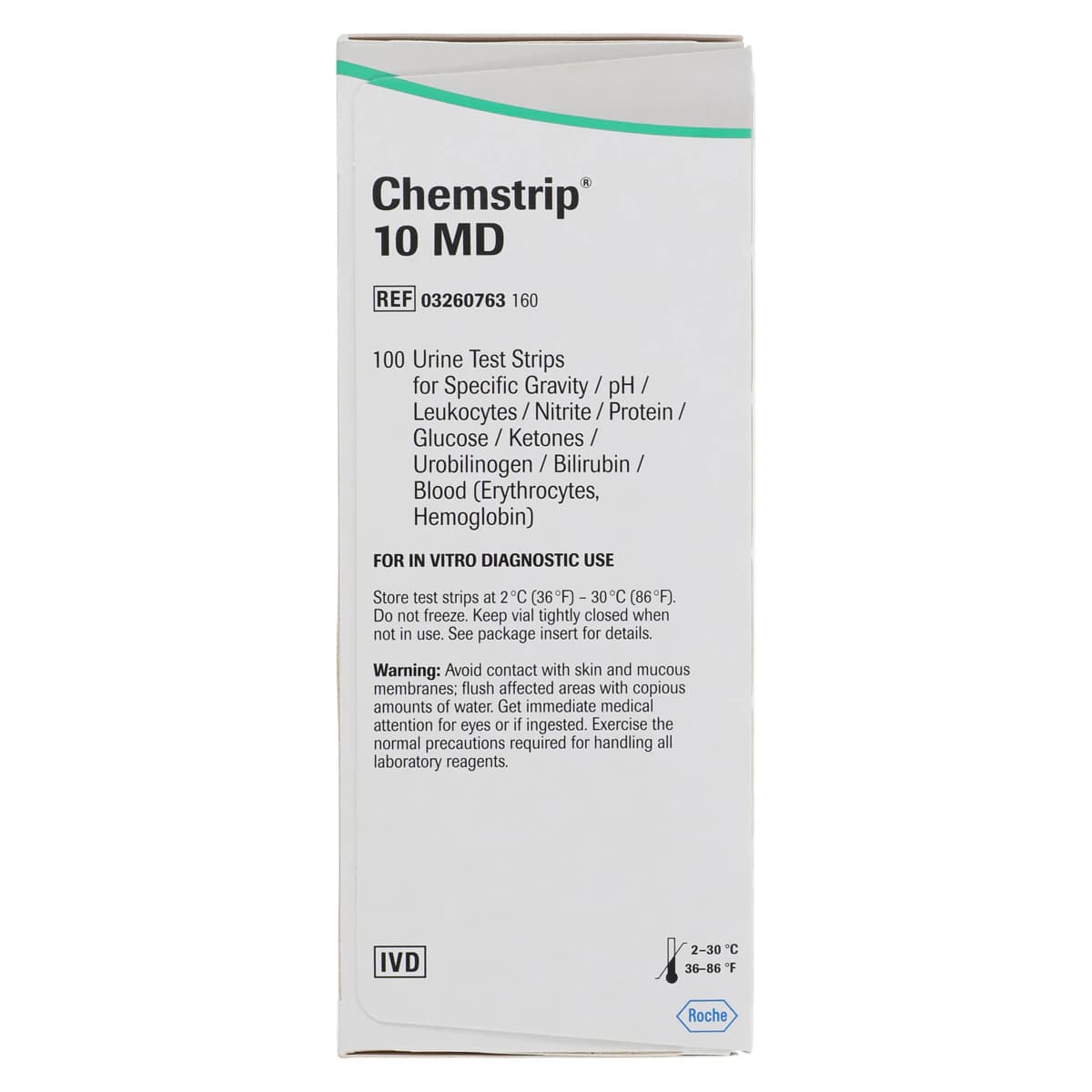 Roche Diagnostics Chemstrip 10 MD Urinalysis Test Strips, 100/Bottle thumbnail 3