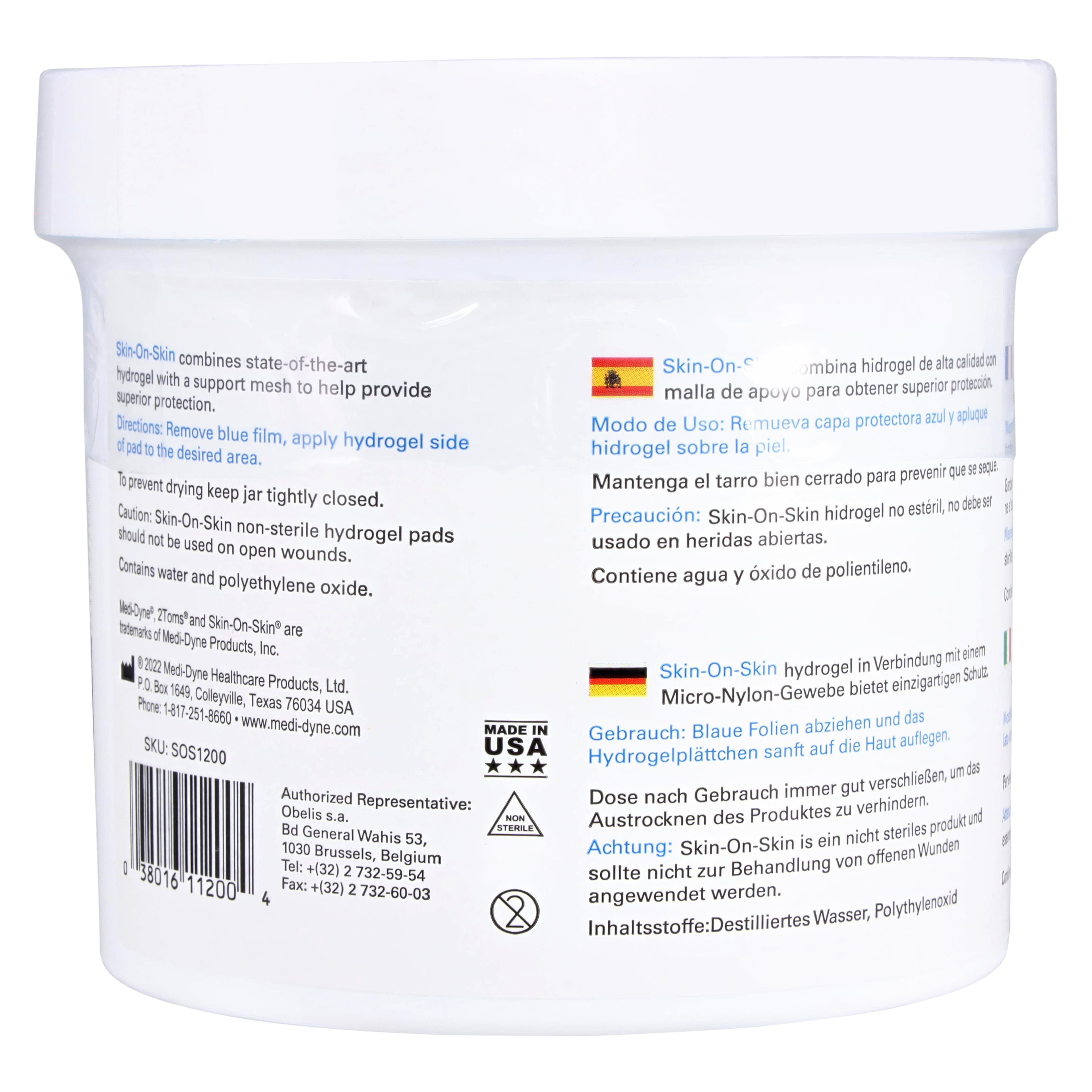 Medi-Dyne Skin-On-Skin Squares Hydrogel/Mesh Dressing, 1" thumbnail 2