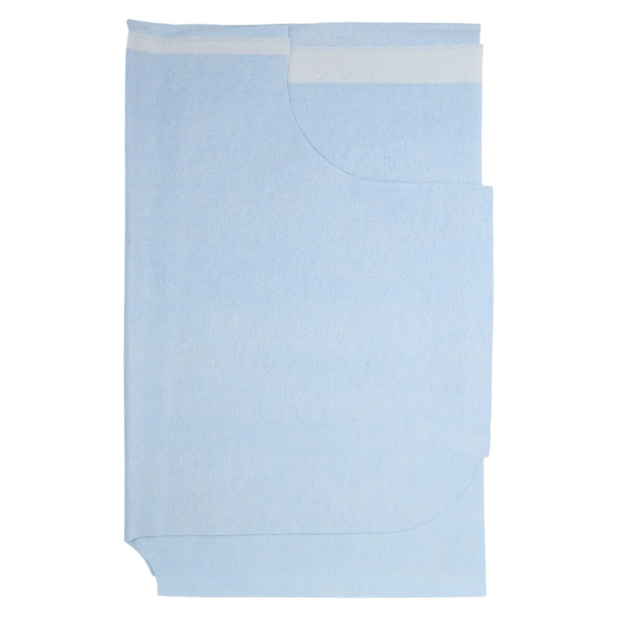 Tidi Products Patient Exam Cape, Tissue/Poly/Tissue, Short Sleeves, Front/Back Opening, Blue, XL, 32 in x 21 in, 100/Case - Cape Exam Disp TPT Blue XL - Image 1