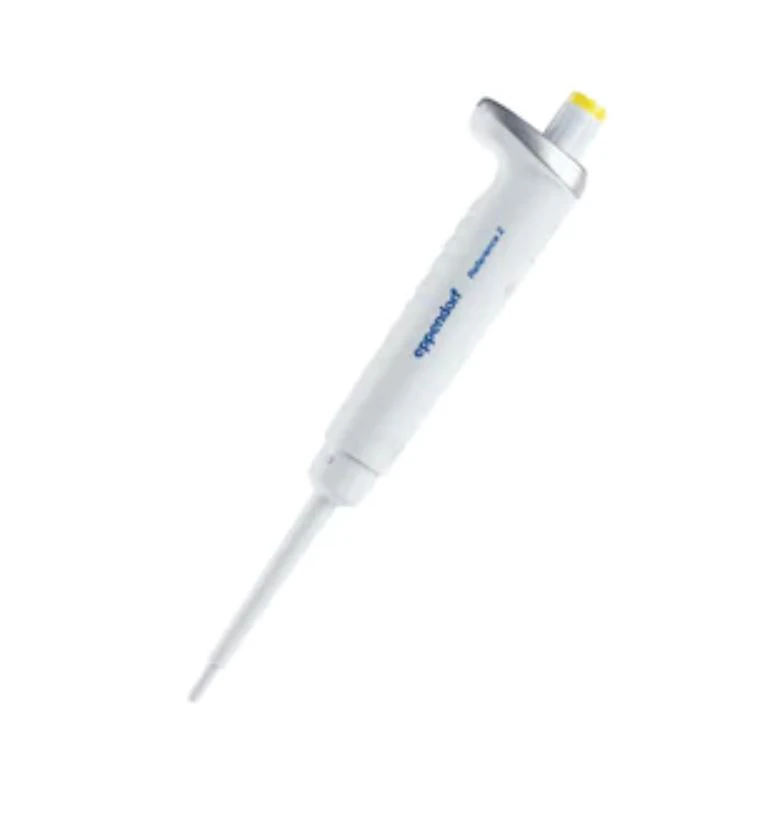 Eppendorf Reference 2 Single Channel Variable Volume Pipette, 0.5-10 µL, Yellow Operating Button - Pipet Single Channel Ref2 Ylw - Image 1