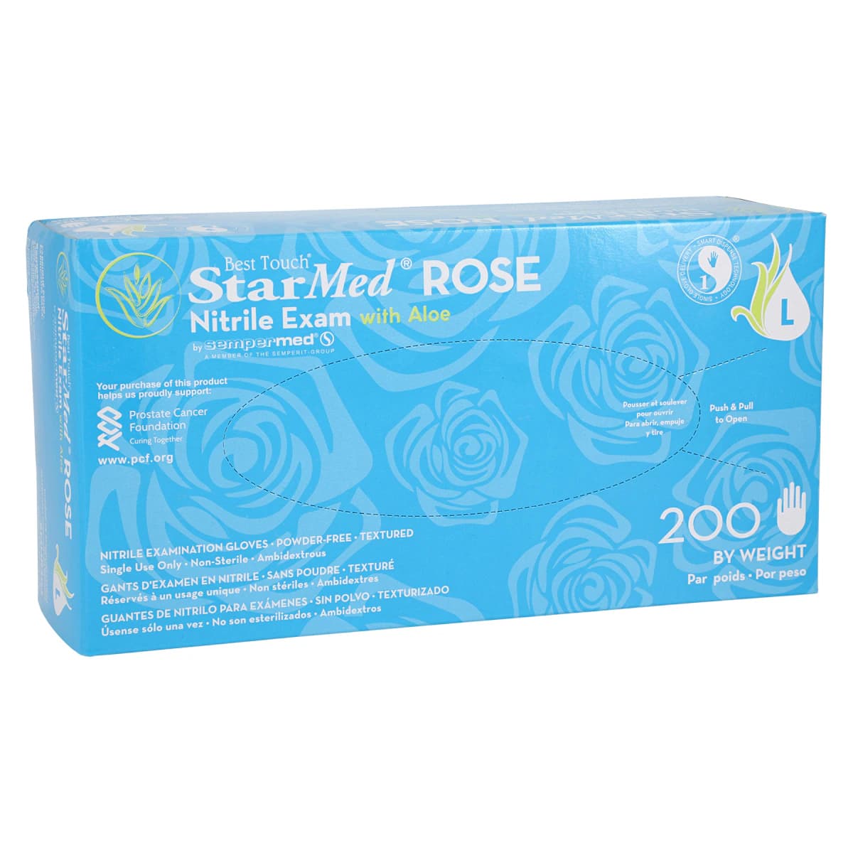 StarMed® Rose Nitrile Exam Gloves, Powder Free, Non-Sterile, Large, Rose, 200/Box thumbnail 4
