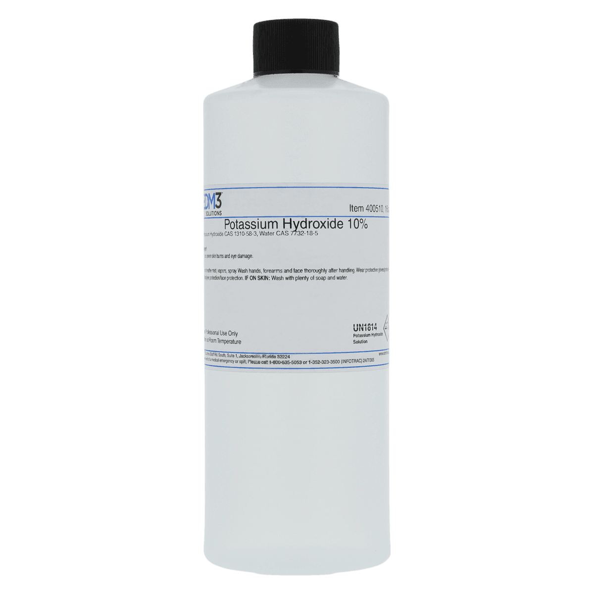 Potassium Hydroxide 10% Solution, 16 oz Bottle - Potassium Hydroxide 10% - Image 1