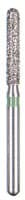 BluWhite Diamond Bur FG575C, Coarse, Straight Cylinder, Friction Grip, 1.6 mm Diameter, 8.7 mm Length, Green Ring, 5/Pkg - BluWhite Diamond™ Burs – FG, Coarse, Green, Straight Cylinder, 5/Pkg - # 575C, 1.6 mm Diameter, 8.7 mm Length - Image 1