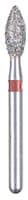 BluWhite Diamond™ Bur FG 630F, Fine, Football, Occlusal, Friction Grip, Red Ring, 2.3 mm Diameter, 5.2 mm Length, 5/Pkg - BluWhite Diamond™ Burs – FG, Football, 5/Pkg - Fine, Red, Occlusal, # 630F, 2.3 mm Diameter, 5.2 mm Length - Image 1