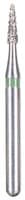 BluWhite Diamond™ Bur FG 715C, Coarse, Green Ring, Taper Round End, 1.1 mm Diameter, 3.7 mm Length, 5/Pkg - BluWhite Diamond™ Burs – FG, Coarse, Green, Cone, Taper Round End, 5/Pkg - # 715C, 1.1 mm Diameter, 3.7 mm Length - Image 1
