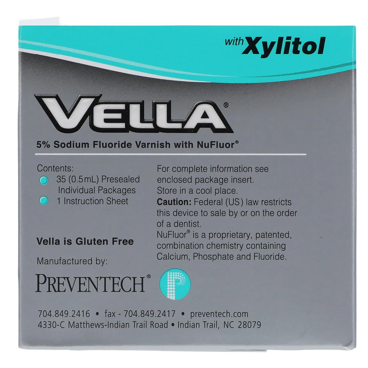Vella 5% Sodium Fluoride Varnish, Bubble Gum, Clear, Xylitol, Unit Dose 0.5 mL, 35/Box thumbnail 3