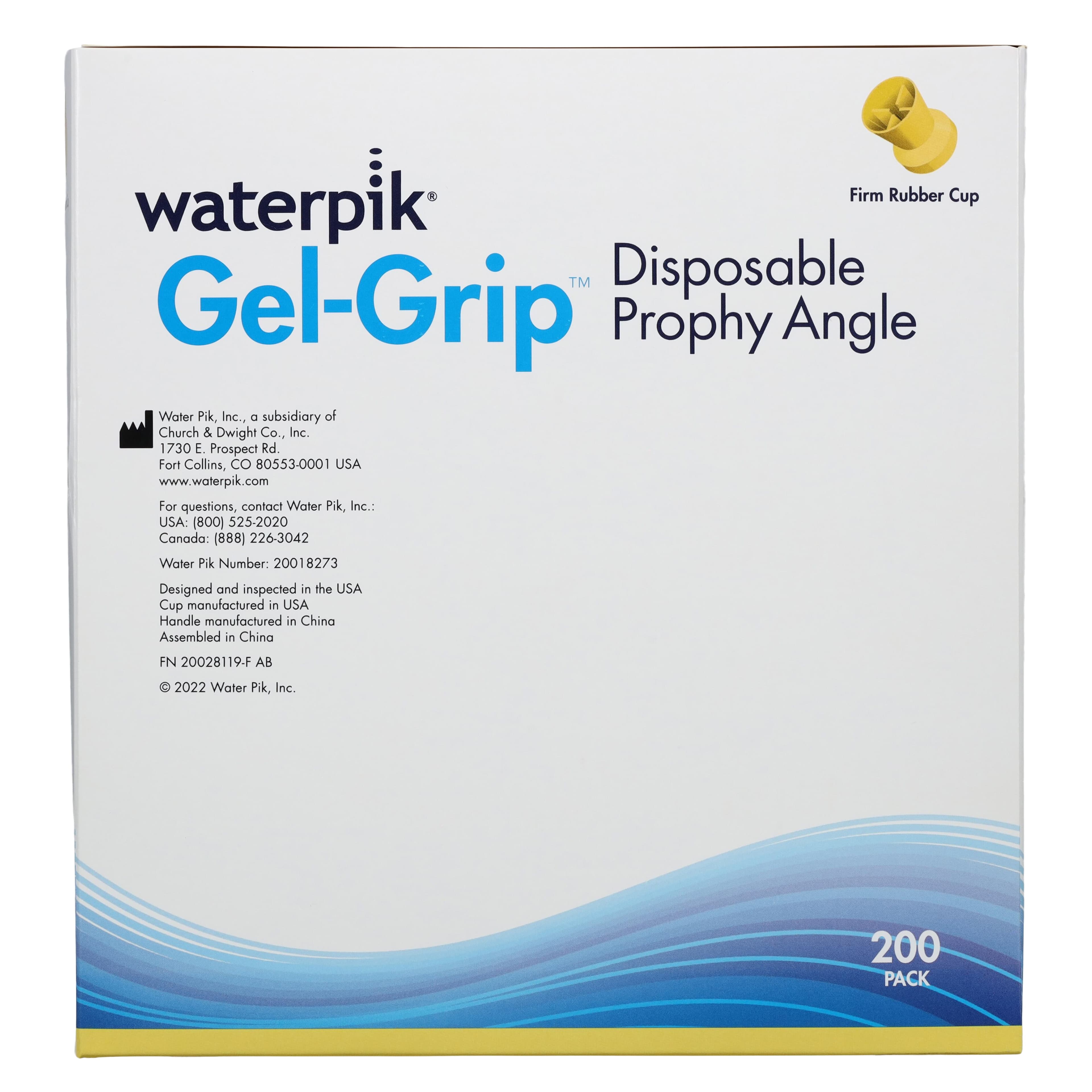 Waterpik Gel-Grip Disposable Prophy Angle, Firm Yellow Cup, Latex-Free, 90 Degree, 200/Box thumbnail 4
