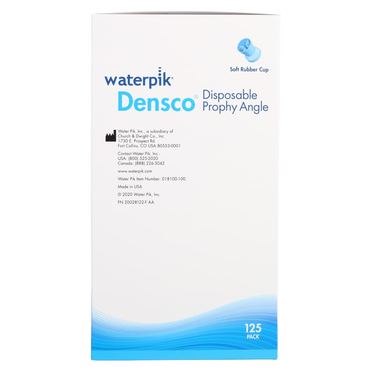 Waterpik Densco Disposable Prophy Angles, Soft Blue Natural Rubber Cup, 125/Box, 018100-100 thumbnail 4