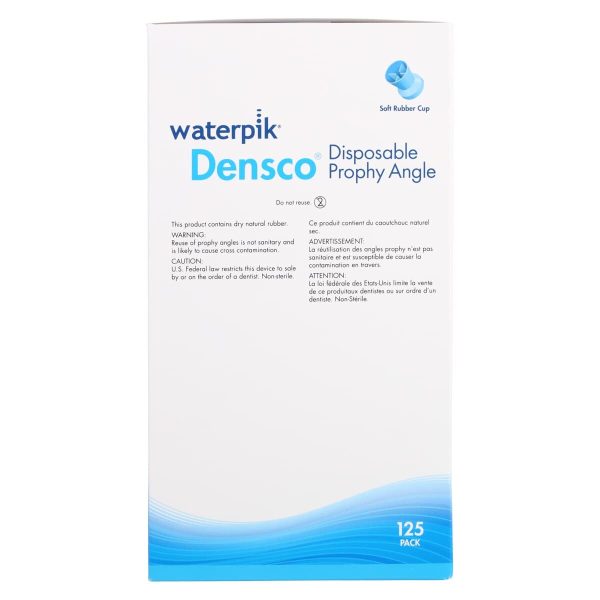 Waterpik Densco Disposable Prophy Angles, Soft Blue Natural Rubber Cup, 125/Box, 018100-100 thumbnail 5