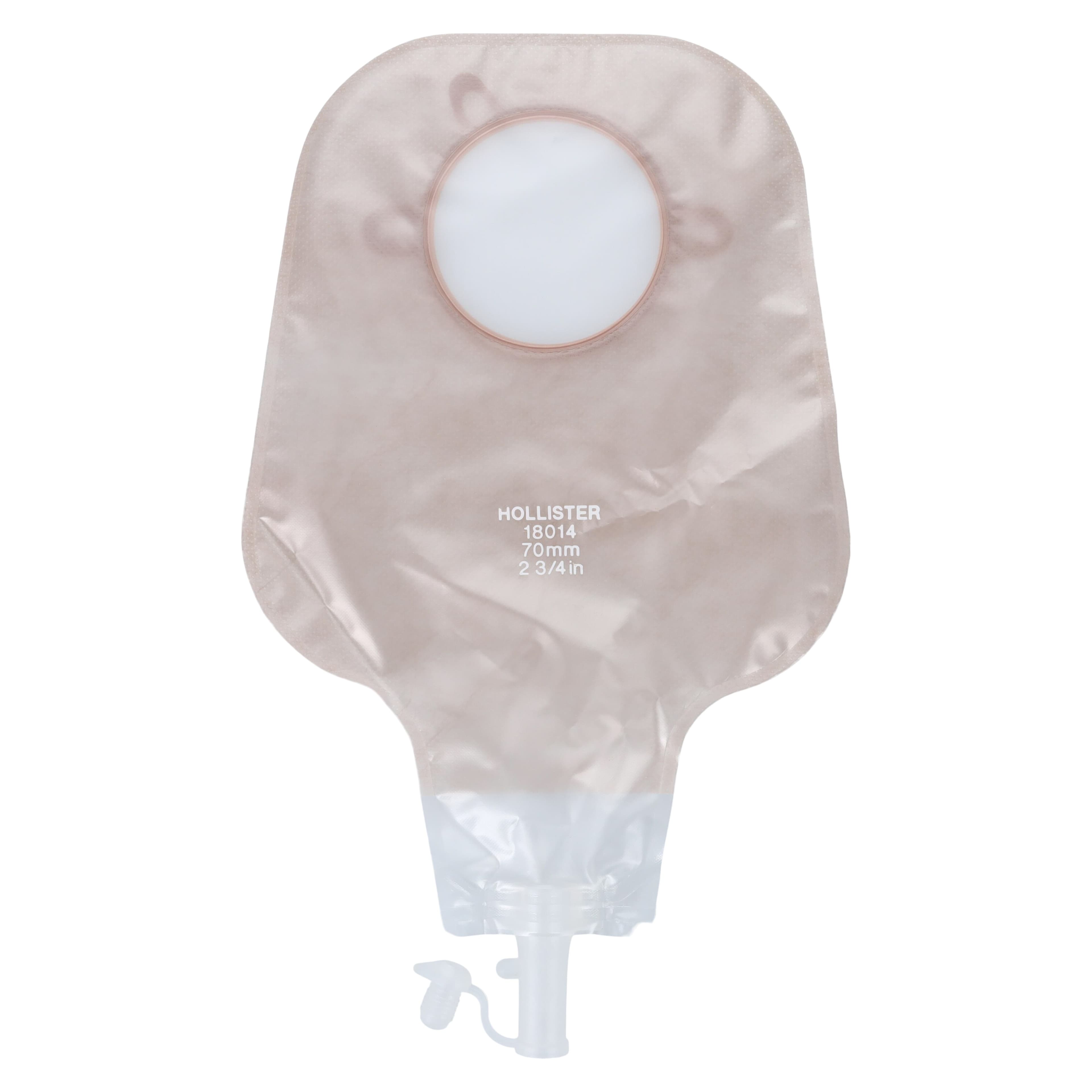 Hollister New Image 2-Piece Drainable Ostomy Pouch, Ultra-Clear/Blue, 12" High Output, 10 per Box thumbnail 2