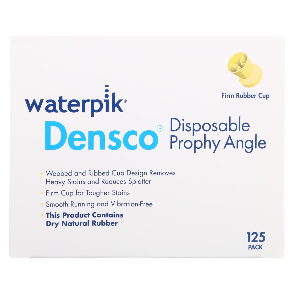 Densco Disposable Prophy Angle, Firm Yellow Snap-On Cups, Latex-Free, 90 Degree, 125/Box, 018150-100 thumbnail 3
