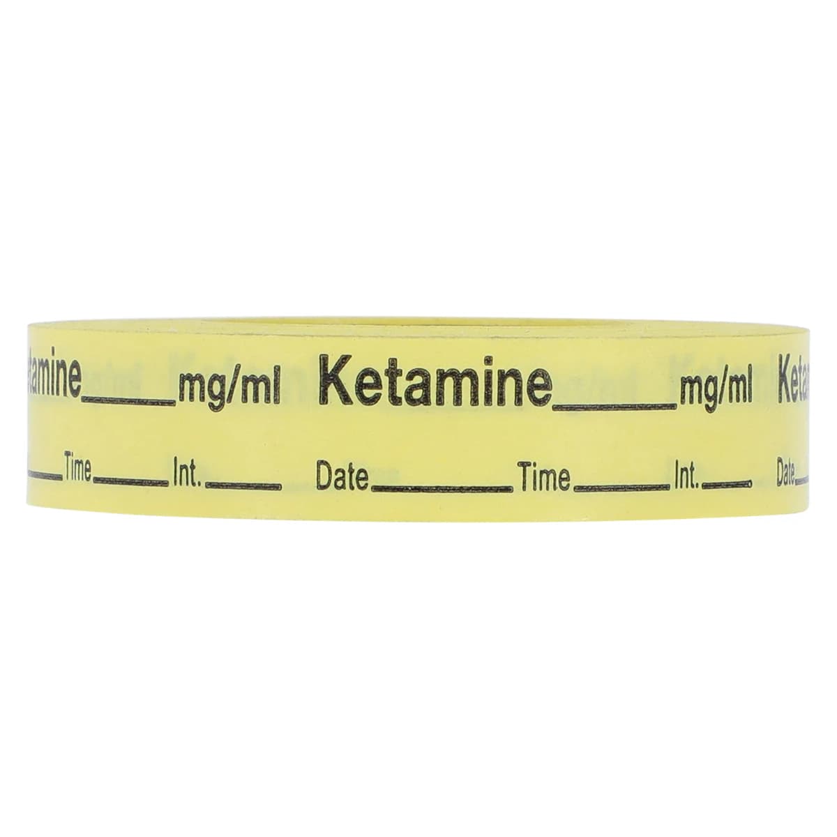 Precision Dynamics Corp Label Drug Ketamine Yellow, Anesthesia Label, mg/ml, 1/2"x500", 333/Roll thumbnail 2