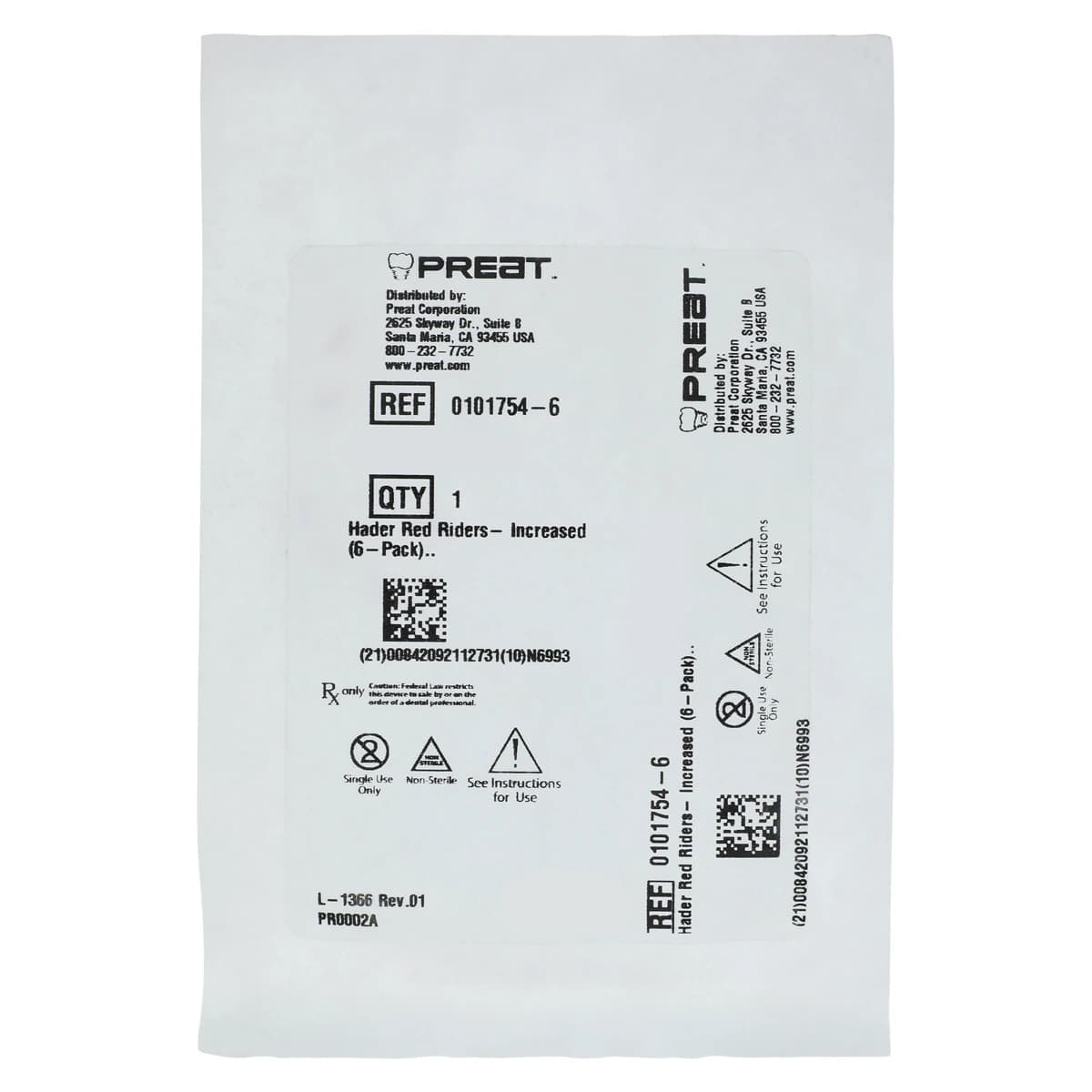 Ceka Preci Horix Plastic Clips, Red, 6/Package - Preci Horix Plastic Clips - Image 1