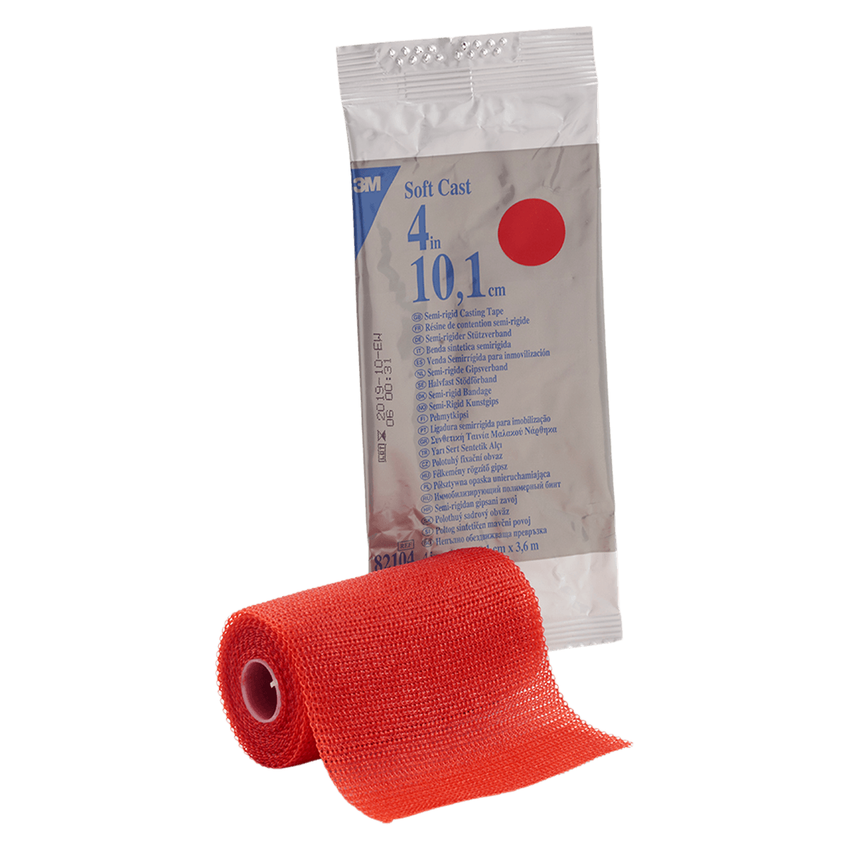 3M Scotchcast Soft Cast Casting Tape, Red, 4" x 4 yd, 10/Case, 82104R - 3M SCOTCHCAST SOFT CAST CASTING TAPE 82104R - Image 1