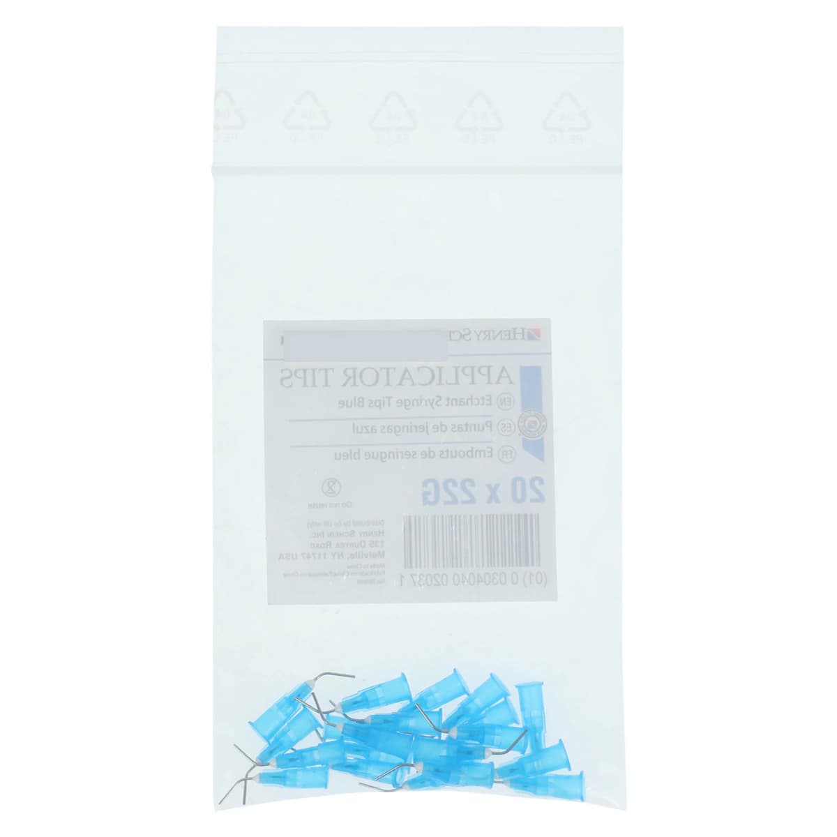 Etch Gel Applicator Syringe Tip Refills, Blue, 22 Gauge, 20/Pk thumbnail 3