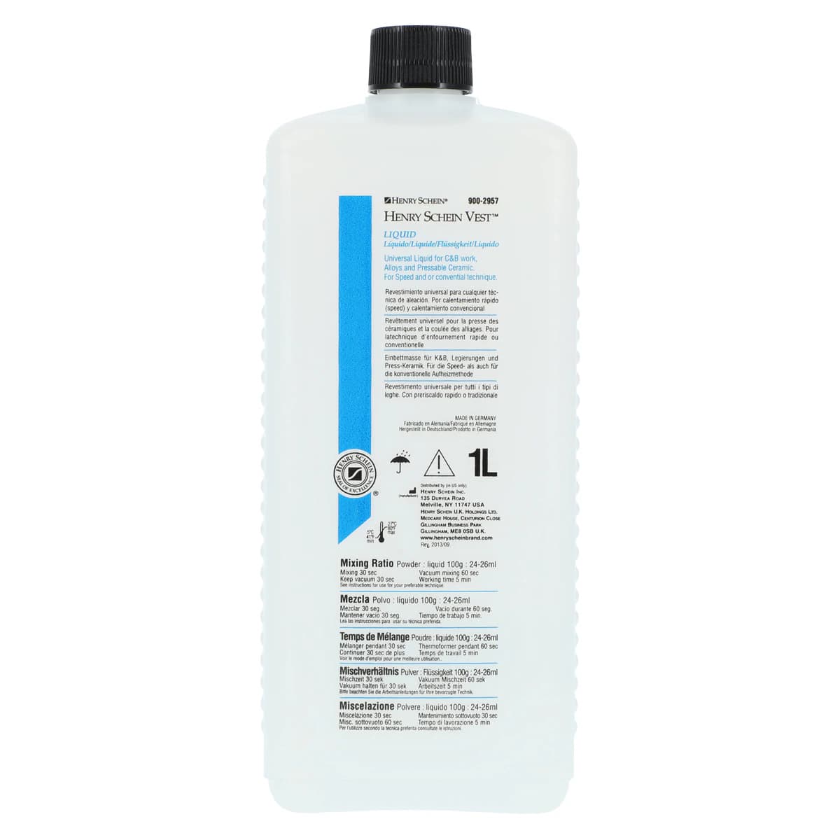 Henry Schein Vest Investment Liquid, 1 Liter/Bottle - Henry Schein - Vest Liq - Image 1
