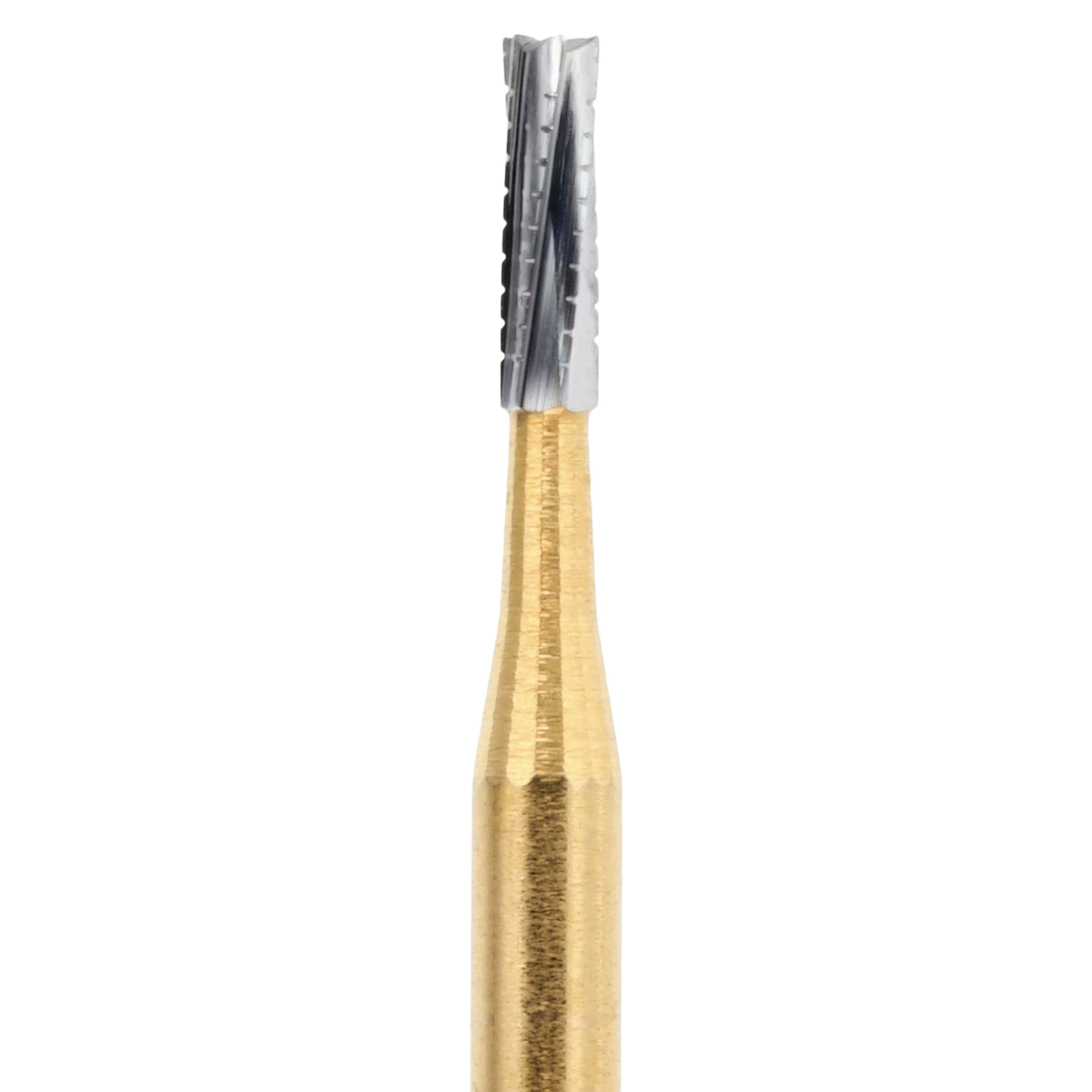 HSI Flat Fissure Cross Cut FG Carbide Burs, Metal Cutter, 557, 3.9mm, 10/Pk thumbnail 3