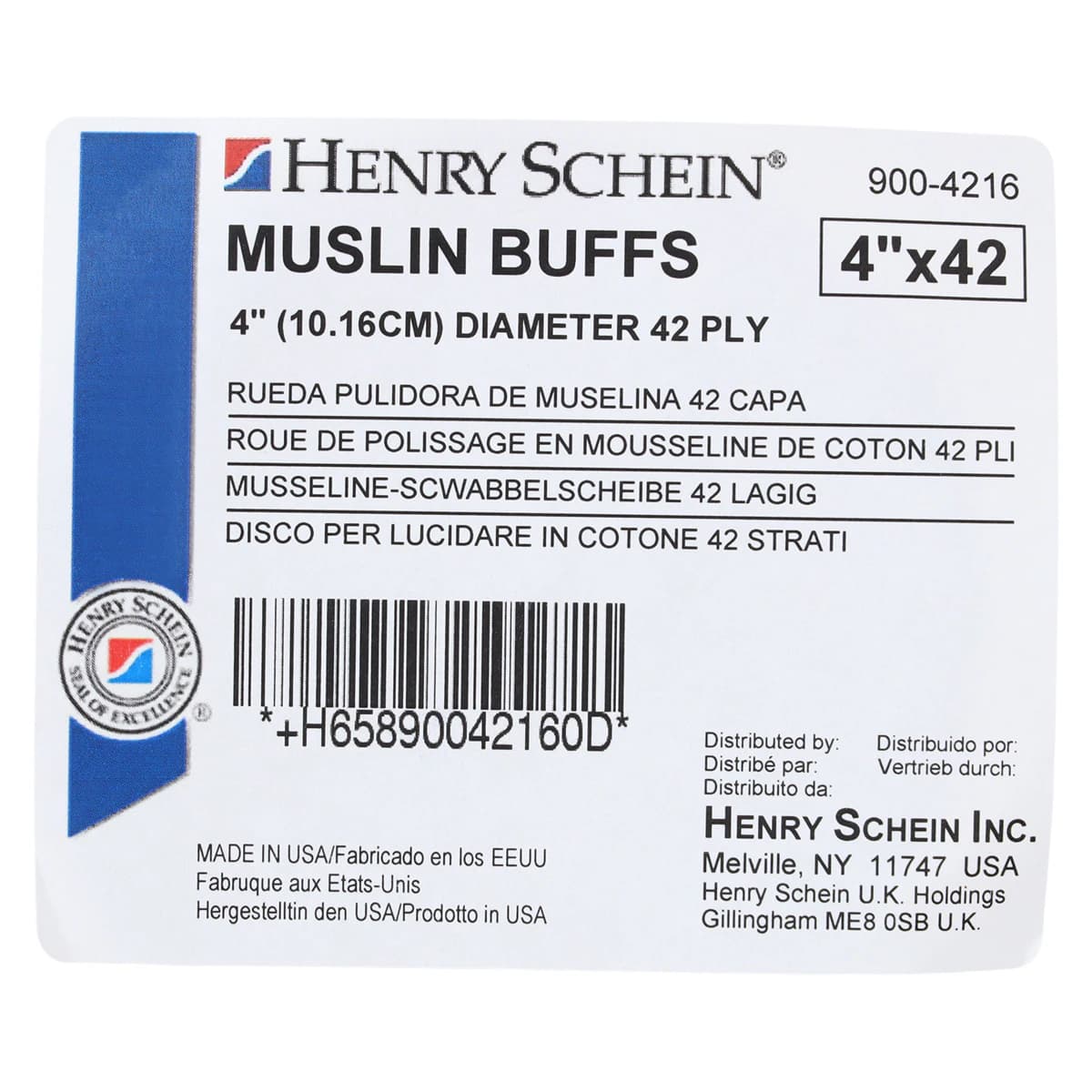 Muslin Buff, 4" x 42 Ply, Each - Muslin Buff - Image 1