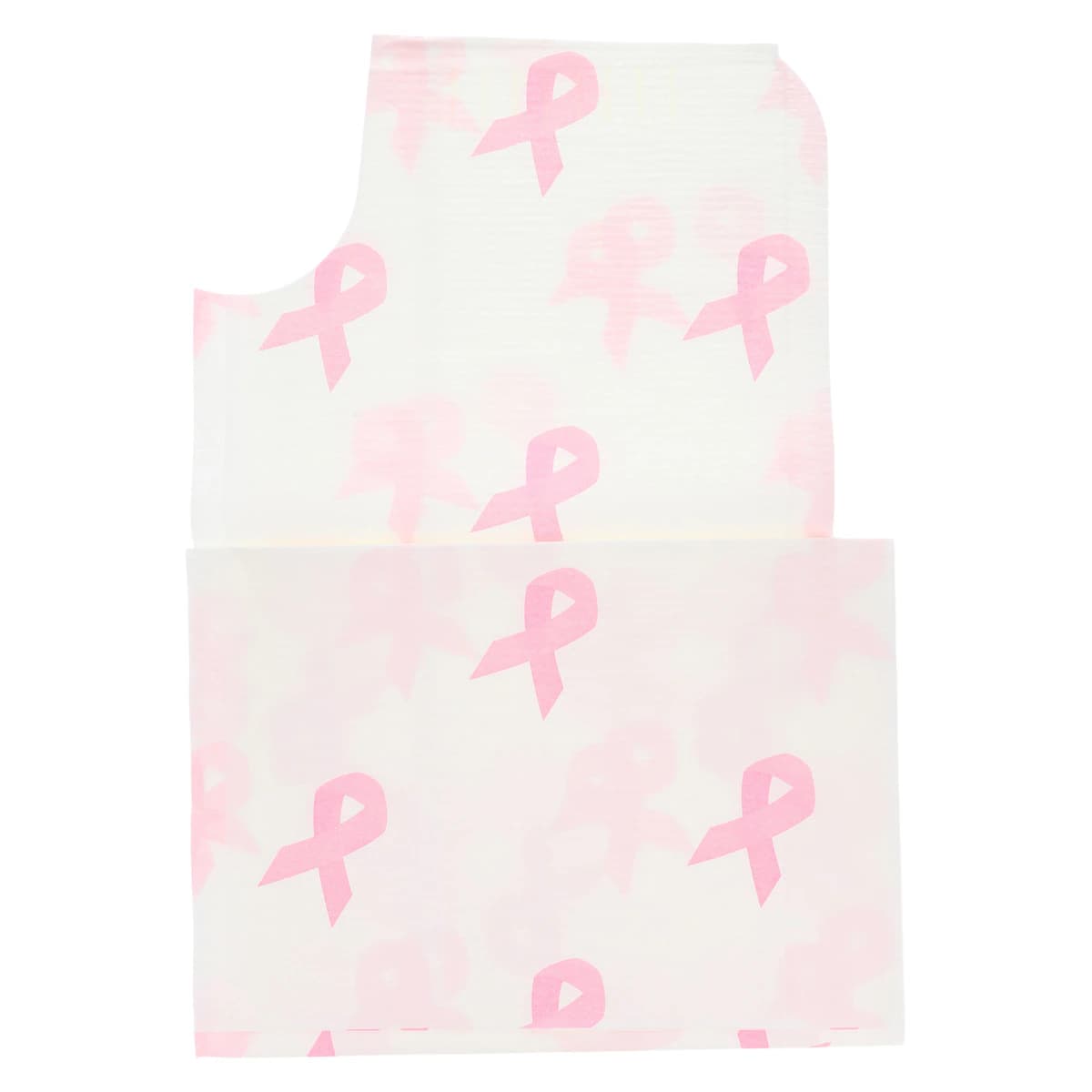 Henry Schein Exam Gown, Tissue Fluid Resistant, Ties, Medium/Large, 30 in x 42 in, Pink Ribbon, Disposable, 50/Case - Gown Exam TPT Pink Ribbon - Image 1