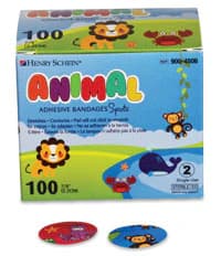 Henry Schein Adhesive Spot Bandage, Plastic, 7/8", Animal Design, Sterile, 100/Box thumbnail 2
