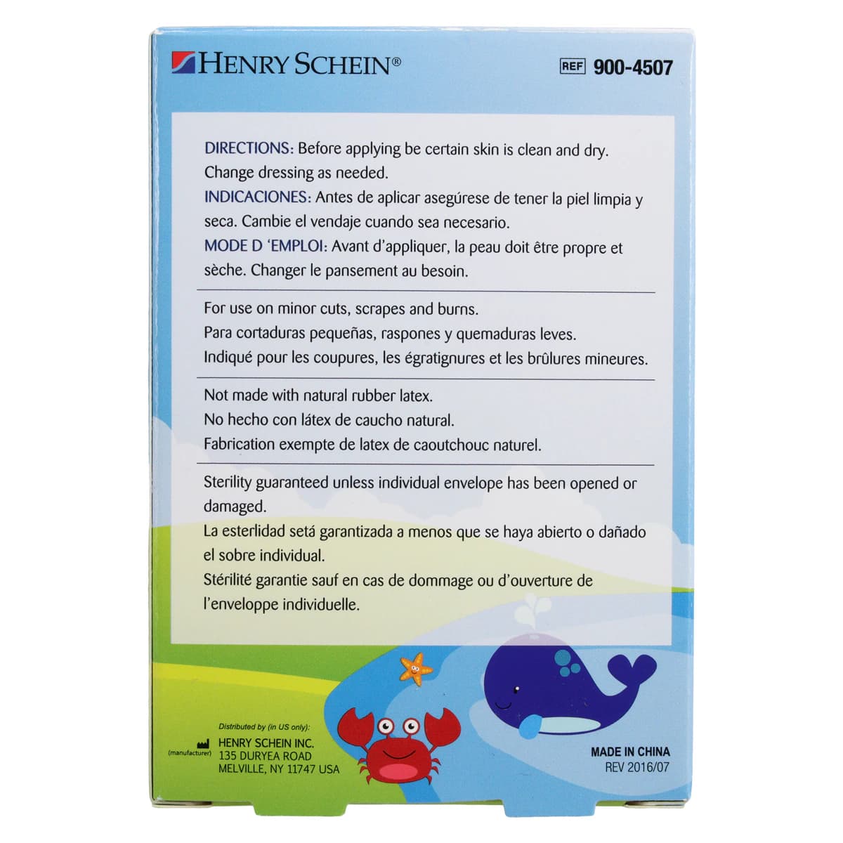 Henry Schein Adhesive Bandage Plastic Animal Strip, 3/4" x 3", Sterile, 100/Box thumbnail 5