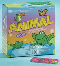 Henry Schein Adhesive Bandage Plastic Animal Strip, 3/4" x 3", Sterile, 100/Box thumbnail 2