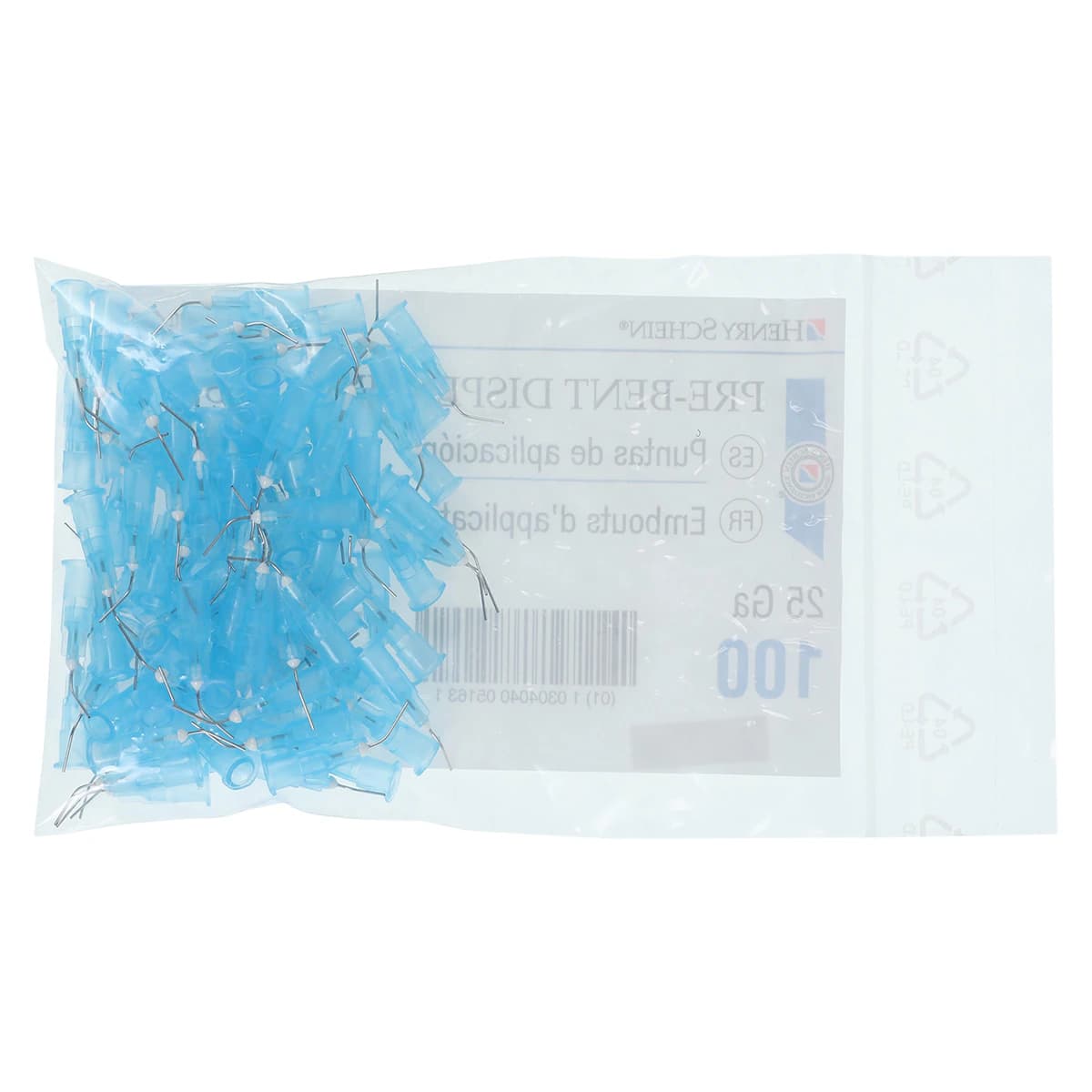 HSI Prebent Dispensing Tips, Blue, 25 Gauge, Luer-Lock, 100/Pk thumbnail 4